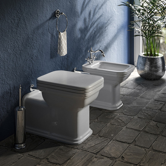 Биде Kerasan Waldorf 4121K1bi/cr*1 Белое Биде Kerasan Waldorf 4121K1bi/cr*1 Белое