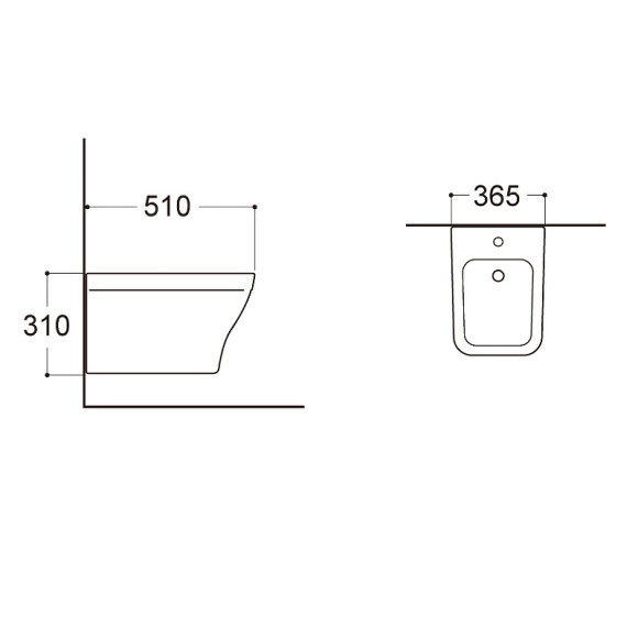 Биде Aquatek Амадео AQ1663-00 подвесное Белое