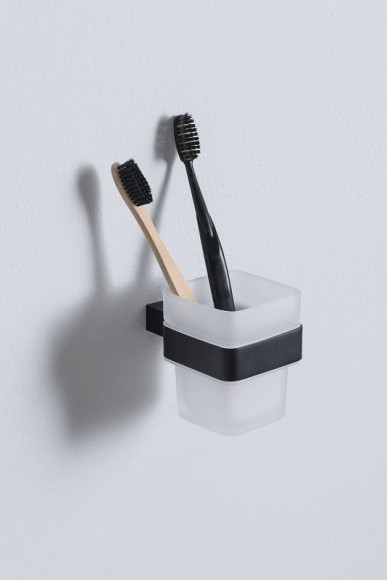 Стакан для зубных щеток Allen Brau Infinity 6.21002-31 Черный матовый Стакан для зубных щеток Allen Brau Infinity 6.21002-31 Черный матовый