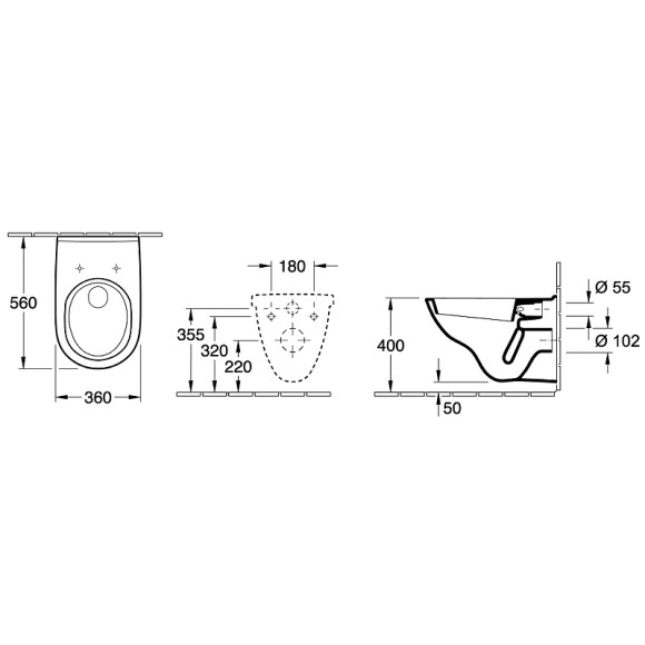 Унитаз Villeroy&Boch O.Novo 5660H101 подвесной с сиденьем Микролифт Унитаз Villeroy&Boch O.Novo 5660H101 подвесной с сиденьем Микролифт