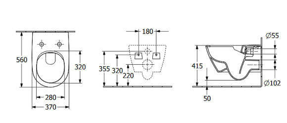 Унитаз Villeroy&Boch Subway 2.0 5614R001 подвесной без сиденья Унитаз Villeroy&Boch Subway 2.0 5614R001 подвесной без сиденья