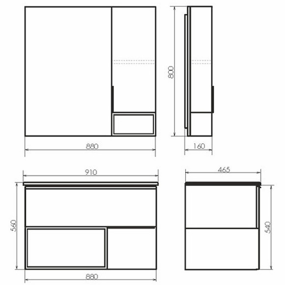 Тумба с раковиной Comforty Франкфурт 90 00-00006503 подвесная Бетон светлый