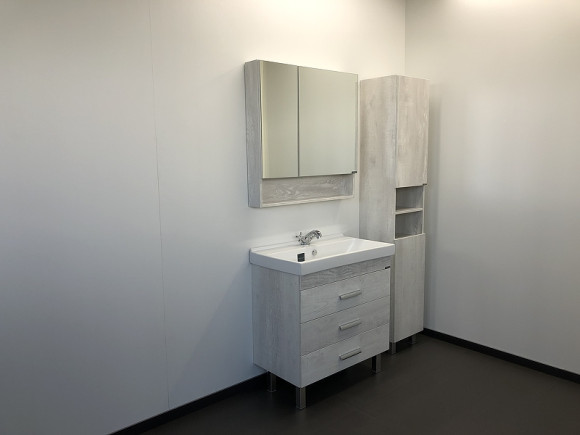 Зеркальный шкаф Comforty Никосия 80 00004138838 Дуб белый Зеркальный шкаф Comforty Никосия 80 00004138838 Дуб белый