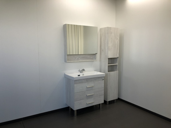 Зеркальный шкаф Comforty Никосия 80 00004138838 Дуб белый Зеркальный шкаф Comforty Никосия 80 00004138838 Дуб белый