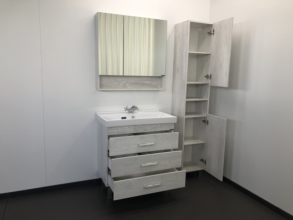 Зеркальный шкаф Comforty Никосия 80 00004138838 Дуб белый Зеркальный шкаф Comforty Никосия 80 00004138838 Дуб белый