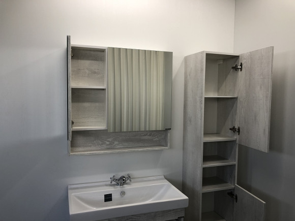 Зеркальный шкаф Comforty Никосия 80 00004138838 Дуб белый Зеркальный шкаф Comforty Никосия 80 00004138838 Дуб белый