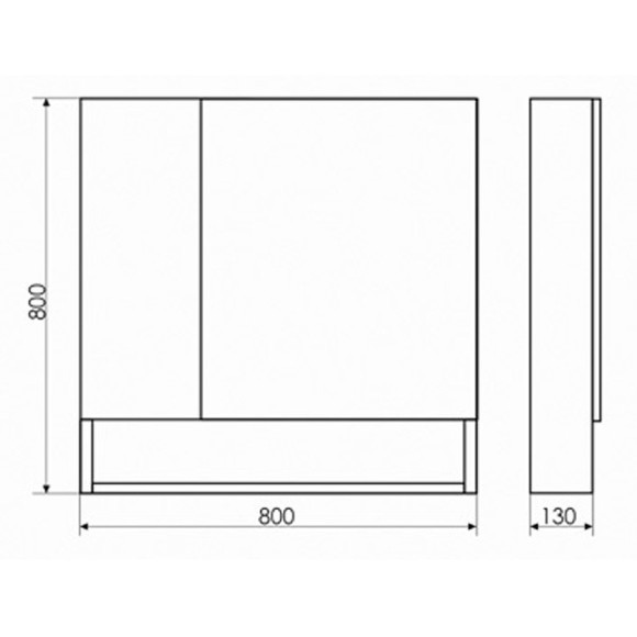 Зеркальный шкаф Comforty Никосия 80 00004138838 Дуб белый Зеркальный шкаф Comforty Никосия 80 00004138838 Дуб белый