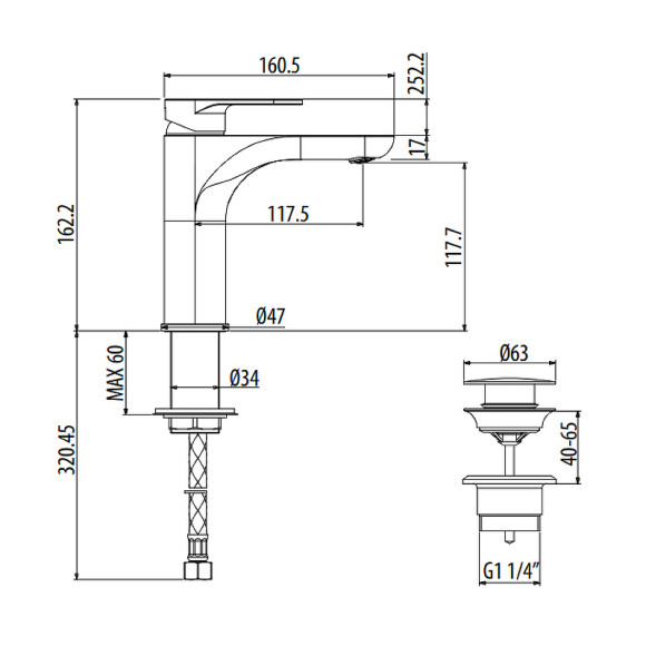 Смеситель для раковины Gattoni H2Omix7000 7004570BO Белый матовый Смеситель для раковины Gattoni H2Omix7000 7004570BO Белый матовый