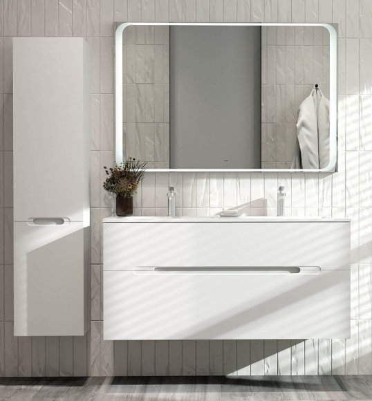 Зеркало Jorno Modul 120 Mоl.02.120/W с подсветкой с сенсорным выключателем Зеркало Jorno Modul 120 Mоl.02.120/W с подсветкой с сенсорным выключателем