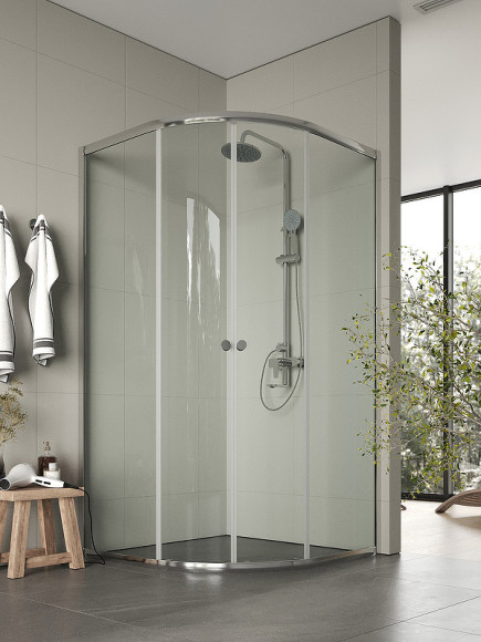 Душевой уголок Agger A01-100TCR/G 100x100 профиль Хром стекло прозрачное Душевой уголок Agger A01-100TCR/G 100x100 профиль Хром стекло прозрачное