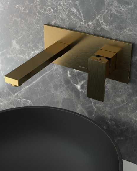 Смеситель для раковины Boheme Qubic 475-BR Бронза