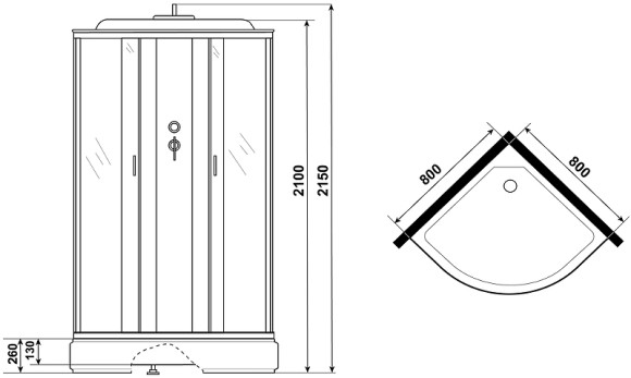 Душевая кабина Niagara 80x80 NG-3503-14 без гидромассажа Душевая кабина Niagara 80x80 NG-3503-14 без гидромассажа