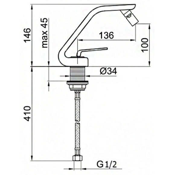 Смеситель для биде Webert Wolo WO840102015 Хром Смеситель для биде Webert Wolo WO840102015 Хром