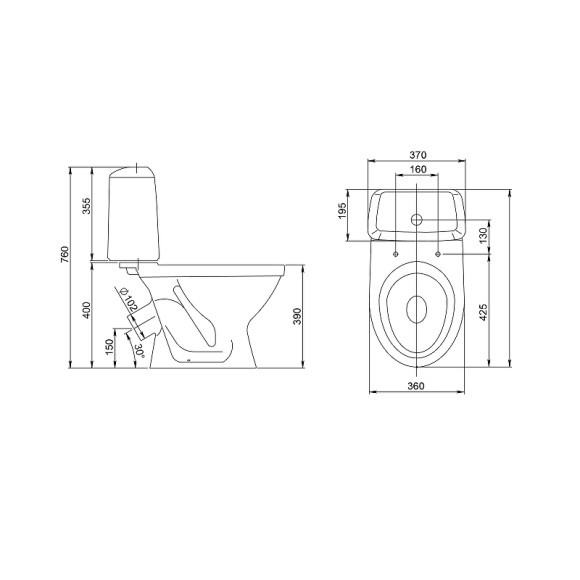 Унитаз компакт Santeri Соната 1.P201.2.S01.00B.F с бачком и сиденьем Унитаз компакт Santeri Соната 1.P201.2.S01.00B.F с бачком и сиденьем