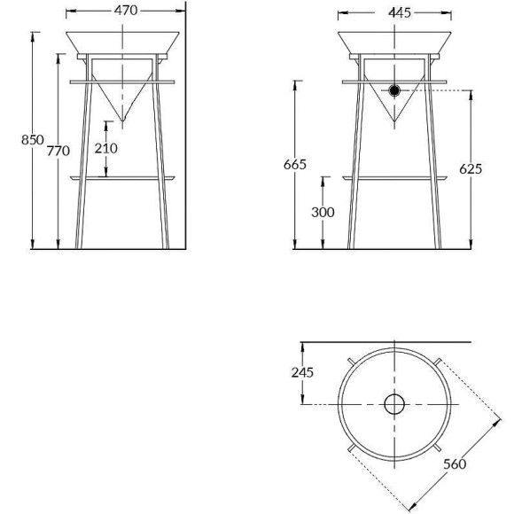 Консоль под раковину Kerama Marazzi Cono CO.44\WHT.M Белая матовая