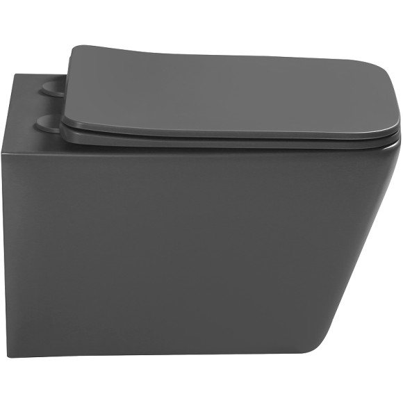 Унитаз SantiLine SL-5007DG подвесной Серый матовый с сиденьем Микролифт