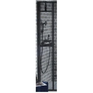 Душевая стенка Jacob Delafon Nouvelle Vague 30 E94WI30-MZ профиль Черный стекло зеркальное Душевая стенка Jacob Delafon Nouvelle Vague 30 E94WI30-MZ профиль Черный стекло зеркальное