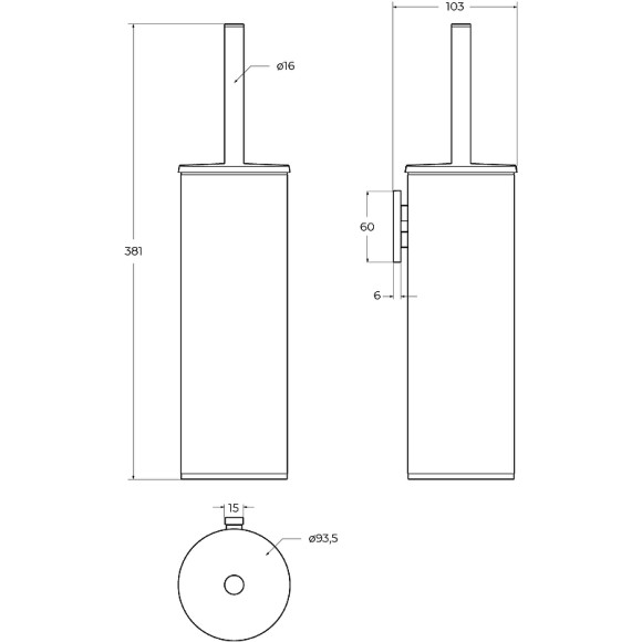 Ершик для унитаза Cezares Relax RELAX-TBS-M-NOP Черный матовый Ершик для унитаза Cezares Relax RELAX-TBS-M-NOP Черный матовый