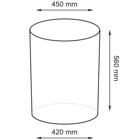 Корзина для белья WasserKRAFT Bever WB-240-L с крышкой Темно-коричневая