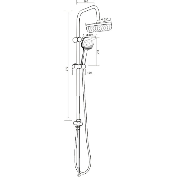Душевая система Orange O-Shower OW04w Белый глянец Душевая система Orange O-Shower OW04w Белый глянец