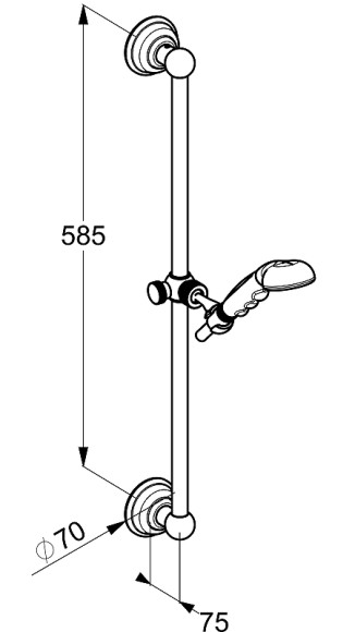 Душевой гарнитур Kludi Adlon 2710305 Хром