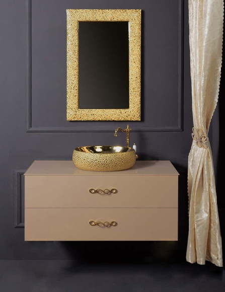 Тумба под раковину Boheme Armadi Art NeoArt 110 831-110-CP подвесная Cappucino