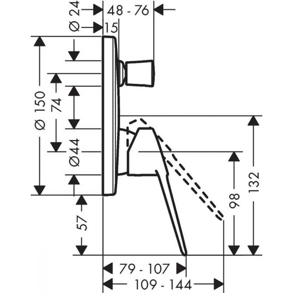 Смеситель для душа Hansgrohe Novus Loop 71345000 Хром Смеситель для душа Hansgrohe Novus Loop 71345000 Хром