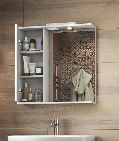 Зеркало со шкафом Vigo Diana 70 L z.DIA.70.L.El с подсветкой Белое