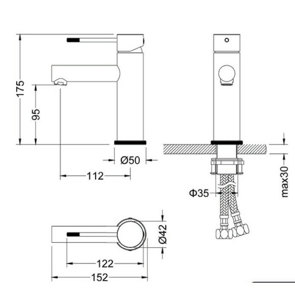 Смеситель для раковины Timo Saona 2361/18F Черное золото