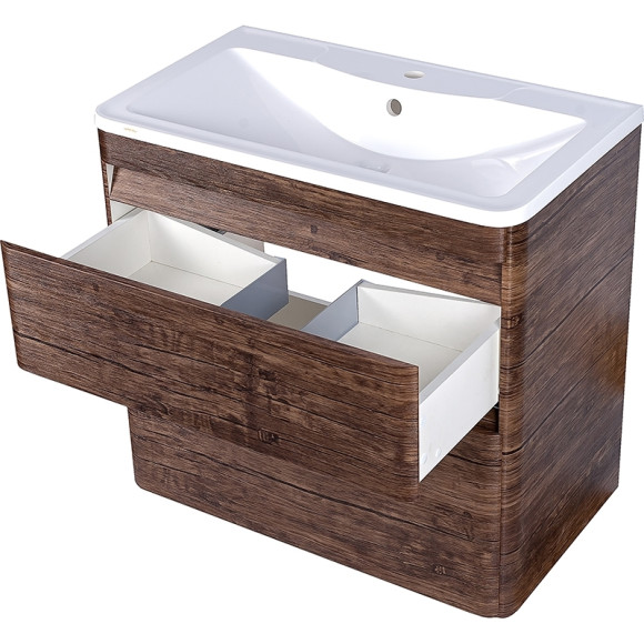 Тумба под раковину Style Line Атлантика Люкс Plus 80 ЛС-00000664 подвесная Старое дерево Тумба под раковину Style Line Атлантика Люкс Plus 80 ЛС-00000664 подвесная Старое дерево