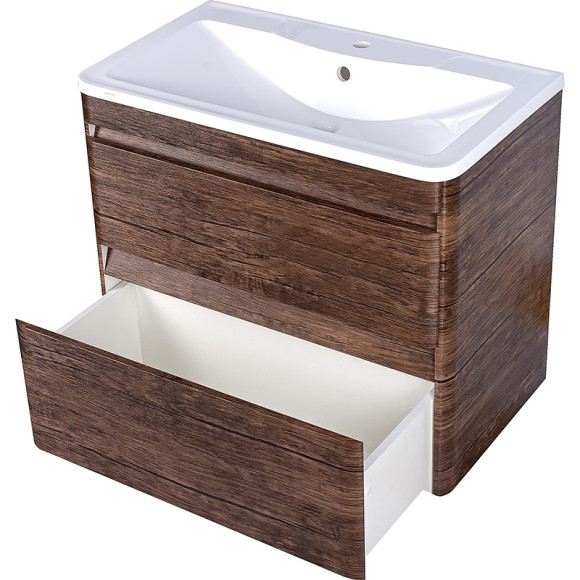 Тумба под раковину Style Line Атлантика Люкс Plus 80 ЛС-00000664 подвесная Старое дерево Тумба под раковину Style Line Атлантика Люкс Plus 80 ЛС-00000664 подвесная Старое дерево