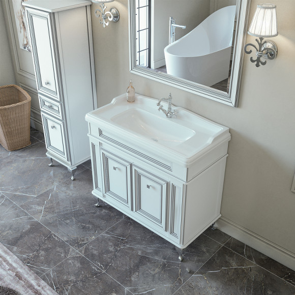 Тумба под раковину Caprigo Fresco 100 10625CH-021.CRM.00.05 Белая матовая