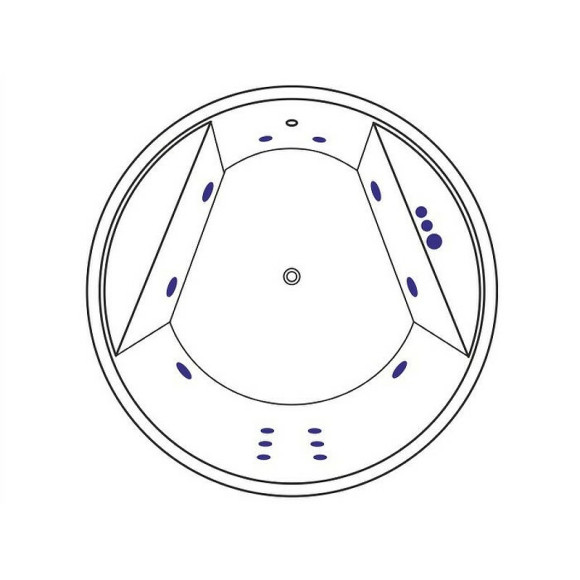 Акриловая ванна Excellent Great Arc 160x160 WAEX.GRE16.SMART.CR с гидромассажем Акриловая ванна Excellent Great Arc 160x160 WAEX.GRE16.SMART.CR с гидромассажем
