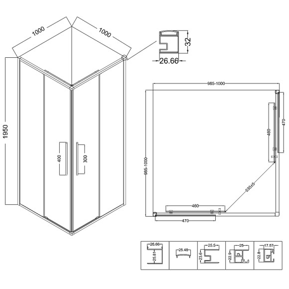 Душевой уголок Niagara Nova 100х100 NG-3624-34 профиль Хром стекло шиншилла Душевой уголок Niagara Nova 100х100 NG-3624-34 профиль Хром стекло шиншилла