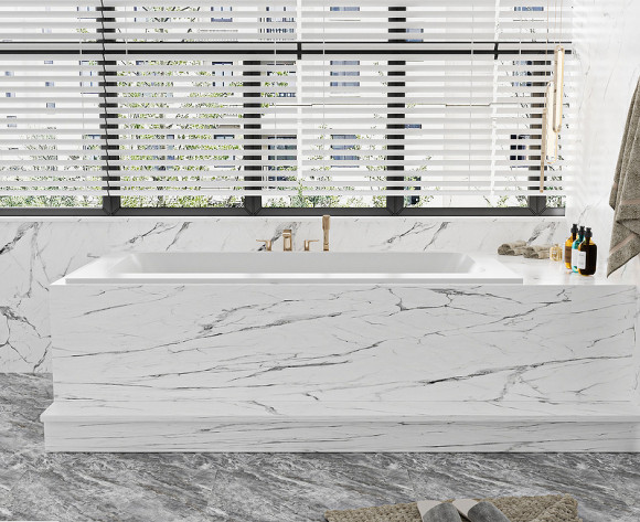 Ванна из искусственного камня Cezares Slider 170x80 CZR-SLIDER-170-80-57-SSB Белая матовая без гидромассажа