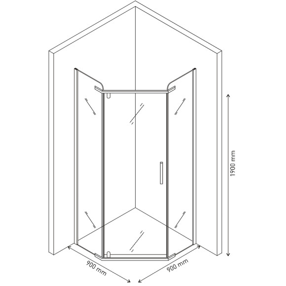 Душевой уголок Berges Solo Т 90х90 061105 профиль Хром сильвер стекло прозрачное Душевой уголок Berges Solo Т 90х90 061105 профиль Хром сильвер стекло прозрачное