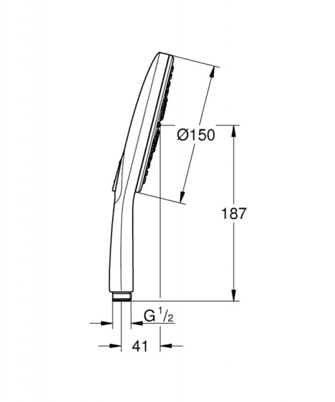 Ручной душ Grohe Rainshower SmartActive 150 26553000 Хром Ручной душ Grohe Rainshower SmartActive 150 26553000 Хром