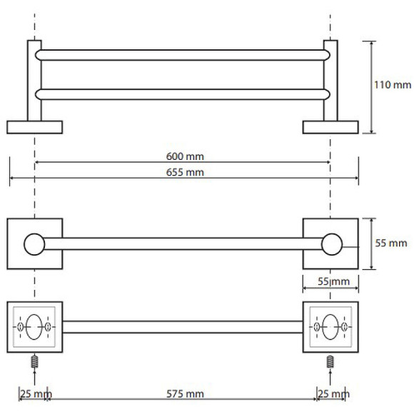 Полотенцедержатель Bemeta Beta 132104052 двойной Хром Полотенцедержатель Bemeta Beta 132104052 двойной Хром