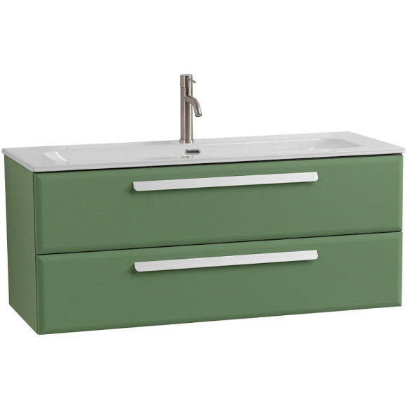 Тумба под раковину Cezares Eco-Cer-N 120 ECO-CER-N-1200-2C-SO-PS-P подвесная Фисташковый Софт без ручек