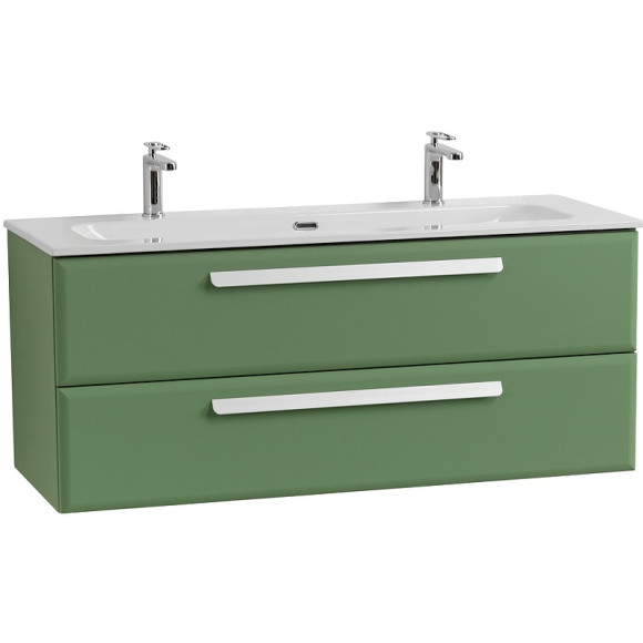 Тумба под раковину Cezares Eco-Cer-N 120 ECO-CER-N-1200-2C-SO-PS-P подвесная Фисташковый Софт без ручек