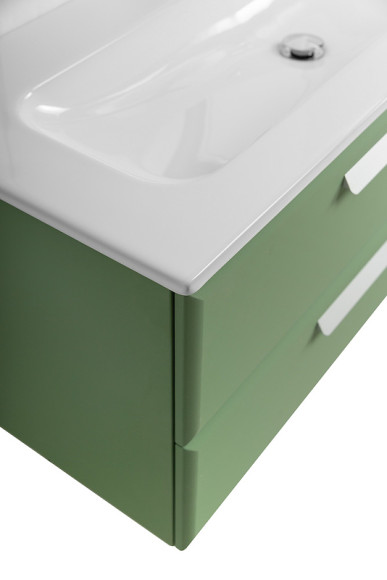 Тумба под раковину Cezares Eco-Cer-N 120 ECO-CER-N-1200-2C-SO-PS-P подвесная Фисташковый Софт без ручек