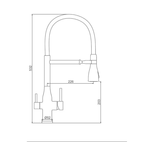 Смеситель для кухни Gappo G4399-76 Черный матовый