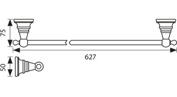 Полотенцедержатель Kaiser KH-2207 Хром Полотенцедержатель Kaiser KH-2207 Хром