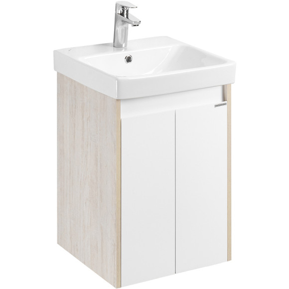 Тумба под раковину Aquaton Сканди Doors 45 1A278701SDB20 Белый глянец Дуб верона Тумба под раковину Aquaton Сканди Doors 45 1A278701SDB20 Белый глянец Дуб верона
