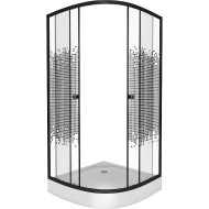 Душевой уголок Niagara Eco 80х80 NG-003-14 Black профиль Черный стекло с рисунком Душевой уголок Niagara Eco 80х80 NG-003-14 Black профиль Черный стекло с рисунком