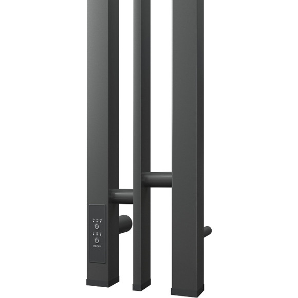 Электрический полотенцесушитель Point Фрея PN20712GB П2 100x1200 диммер слева Графит блеск Электрический полотенцесушитель Point Фрея PN20712GB П2 100x1200 диммер слева Графит блеск