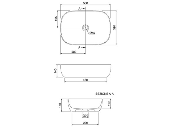 Раковина Scarabeo Glam 56 1804 Белая Раковина Scarabeo Glam 56 1804 Белая