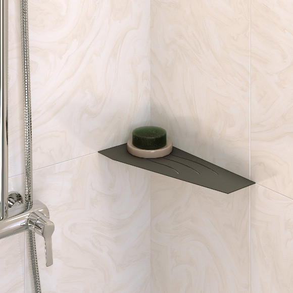 Металлическая полка RGW MT-01B 49279901-04 угловая Черная Металлическая полка RGW MT-01B 49279901-04 угловая Черная