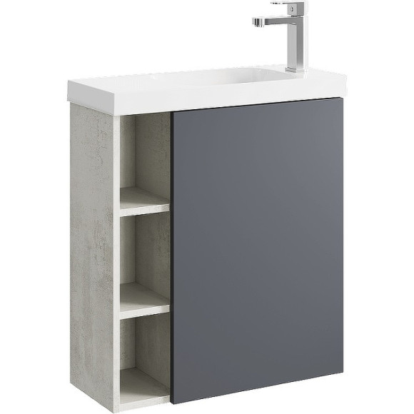 Корпус тумбы под раковину Aqwella Alba 60 R ALB0106RLS подвесной Камень натуральный Корпус тумбы под раковину Aqwella Alba 60 R ALB0106RLS подвесной Камень натуральный