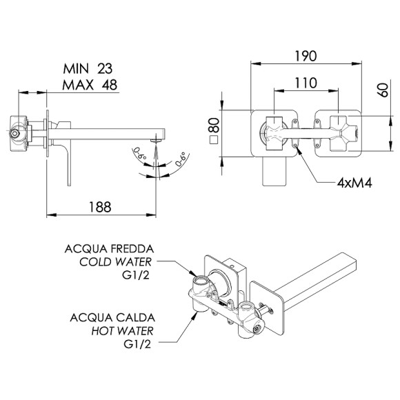 Смеситель для раковины Remer Absolute AU15P Хром Смеситель для раковины Remer Absolute AU15P Хром